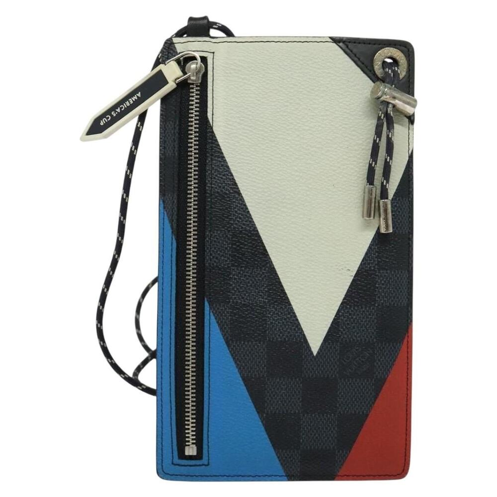 Louis Vuitton Damier Graphite Pochette Phone Shoulder Bag Black